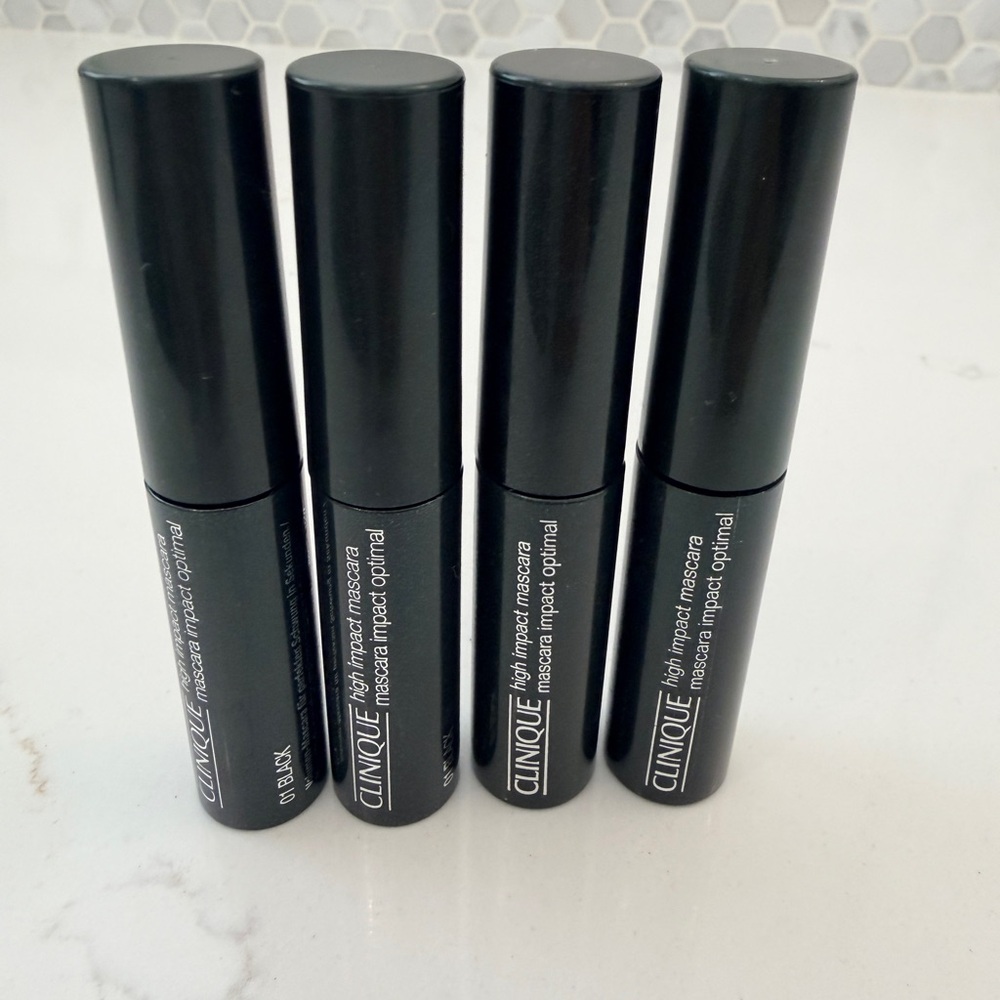 Clinique High Impact Mascara - Black - Travel size x 4